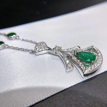 [Rosla Jewelry]DREAM NECKLACE MALACHITE DIAMOND SILVER