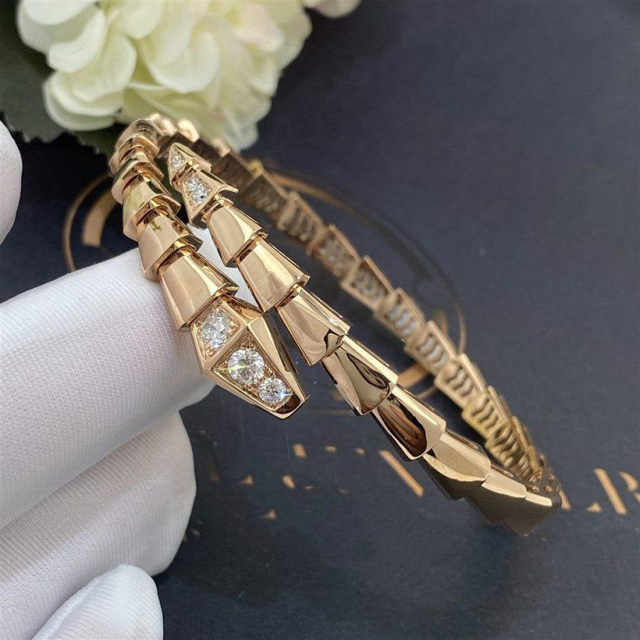 [Rosla Jewelry]SERPENTI BRACELET DIAMONDS PINK GOLD