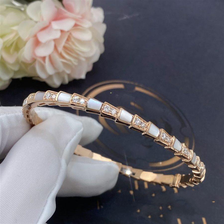 [Rosla Jewelry]SERPENTI BRACELET PINK GOLD MOP DIAMOND