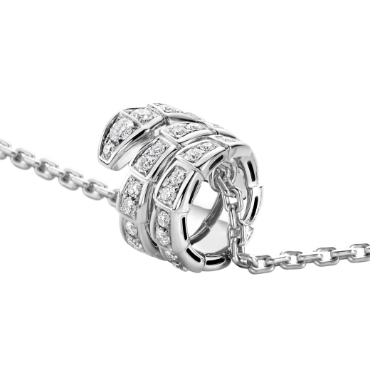 [Rosla Jewelry]SERPENTI SILVER NECKLACE DOUBLE RING DIAMOND