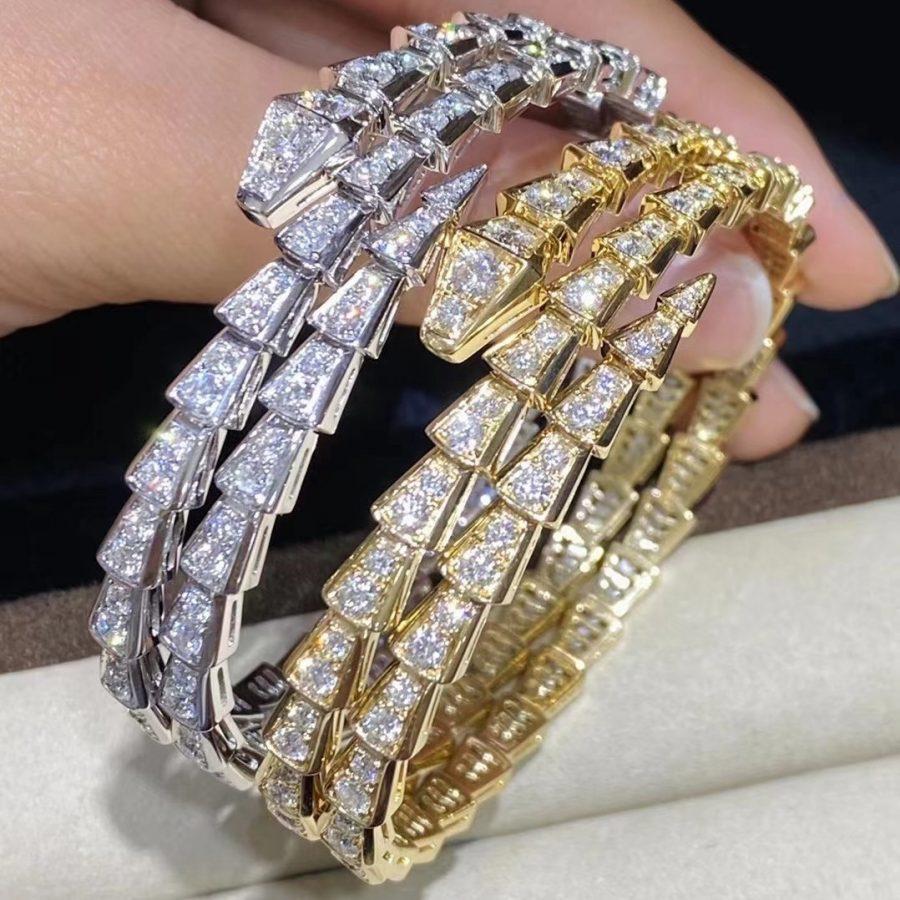 [Rosla Jewelry]SERPENTI BRACELET GOLD DIAMOND DOUBLE ROW