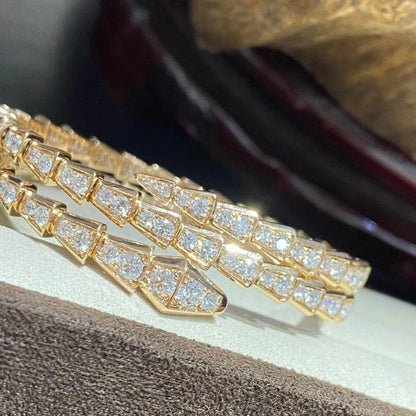 [Rosla Jewelry]SERPENTI BRACELET GOLD DIAMOND DOUBLE ROW