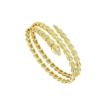 [Rosla Jewelry]SERPENTI BRACELET GOLD DIAMOND DOUBLE ROW