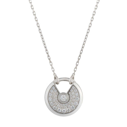 [Rosla Jewelry]AMULETTE SILVER FULL DIAMOND NECKLACE