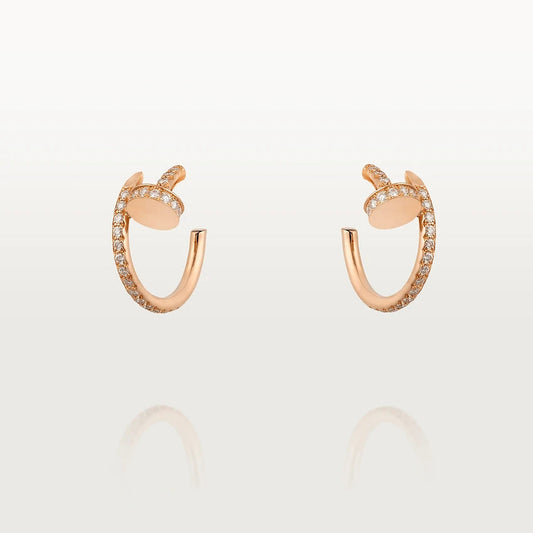 [Rosla Jewelry]JUSTE EARRINGS 12.75MM PINK GOLD DIAMOND