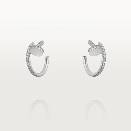 [Rosla Jewelry]JUSTE EARRINGS 12.75MM SILVER DIAMOND