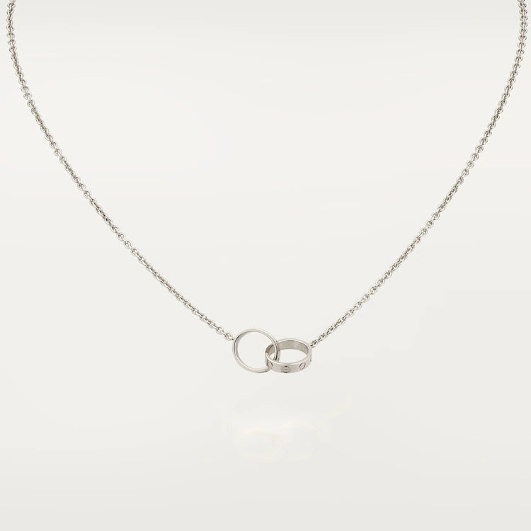 [Rosla Jewelry]LOVE NECKLACE PINK GOLD AND SILVER