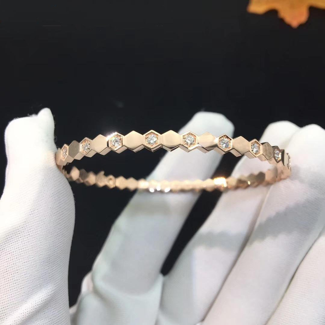 [Rosla Jewelry]BEE LOVE PINK GOLD DIAMOND BRACELET