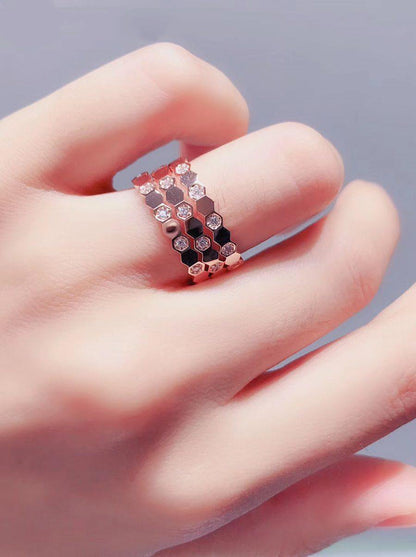 [Rosla Jewelry]BEE LOVE RING PINK GOLD DIAMOND