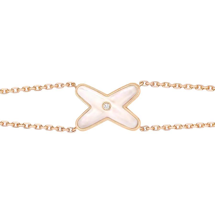 [Rosla Jewelry]JEUX BRACELET WHITE MOP PINK GOLD 1 DIAMOND