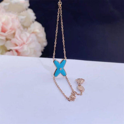 [Rosla Jewelry]JEUX BRACELET TURQUOISE PINK GOLD 1 DIAMOND