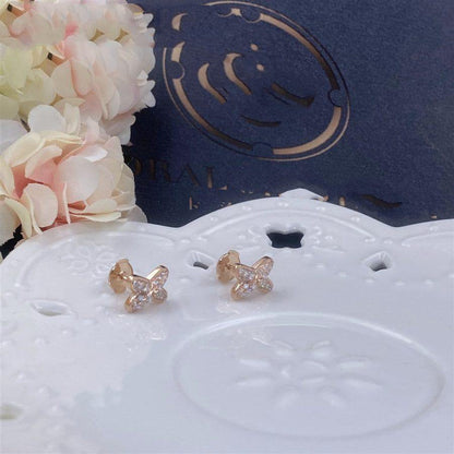 [Rosla Jewelry]JEUX DE PINK GOLD DIAMOND EARRINGS