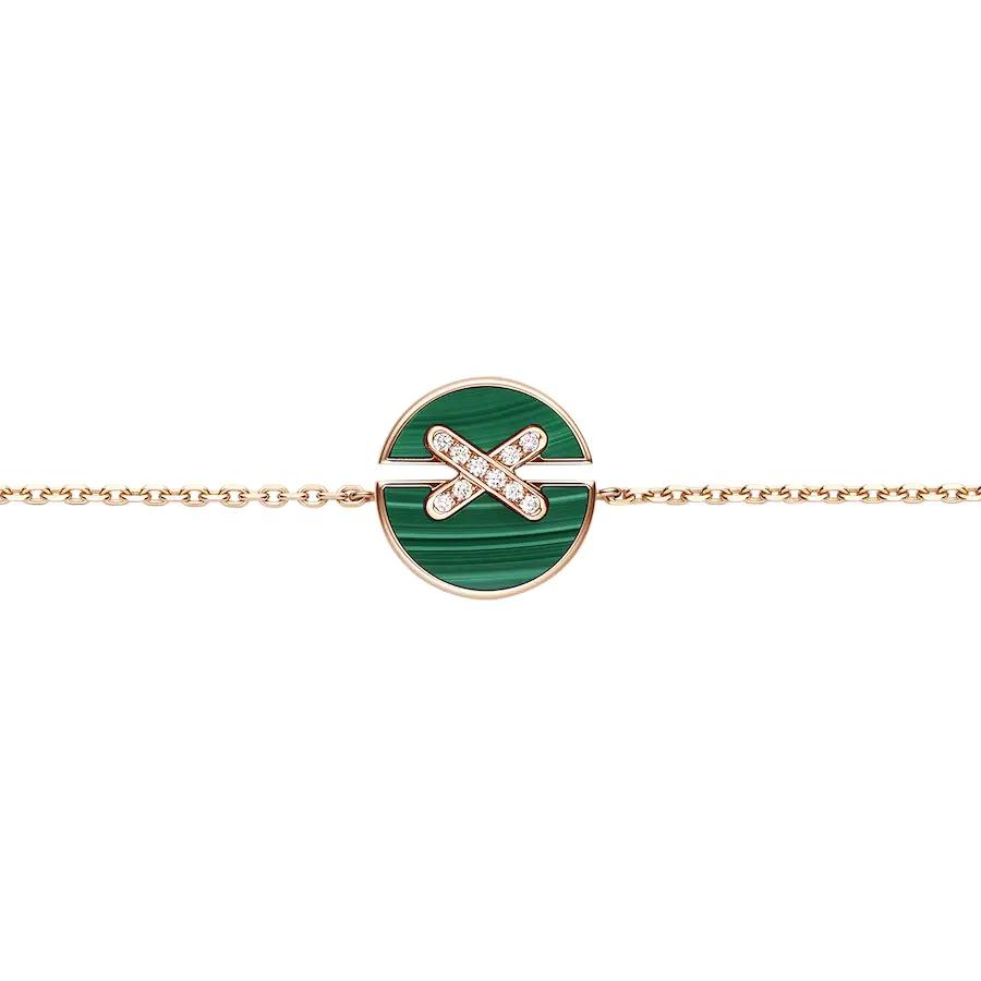 [Rosla Jewelry]JEUX DE BRACELET MALACHITE PINK GOLD DIAMONDS