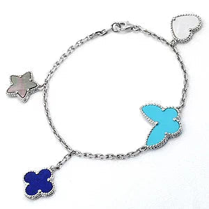 [Rosla Jewelry]LUCKY SPRING SILVER BRACELET 4 MOTIF