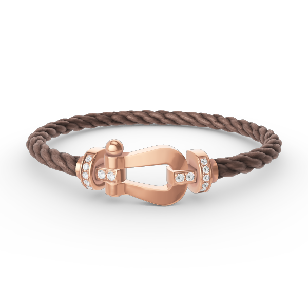 [Rosla Jewelry]FORCE LARGE HORSESHOE HALF DIAMOND BRACELET ROSE GOLD