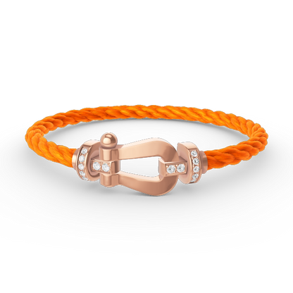 [Rosla Jewelry]FORCE LARGE HORSESHOE HALF DIAMOND BRACELET ROSE GOLD