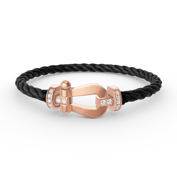 [Rosla Jewelry]FORCE LARGE HORSESHOE HALF DIAMOND BRACELET ROSE GOLD