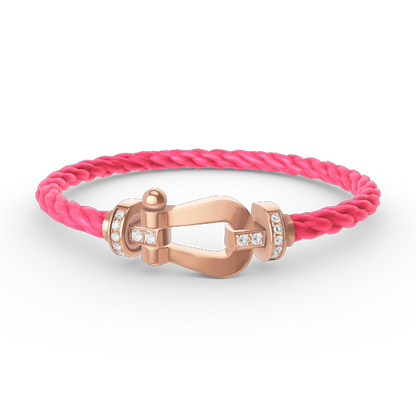 [Rosla Jewelry]FORCE LARGE HORSESHOE HALF DIAMOND BRACELET ROSE GOLD