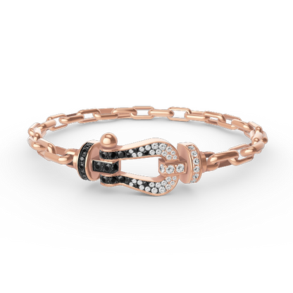 [Rosla Jewelry]FORCE LARGE HORSESHOE CLASP  METAL BRACELET