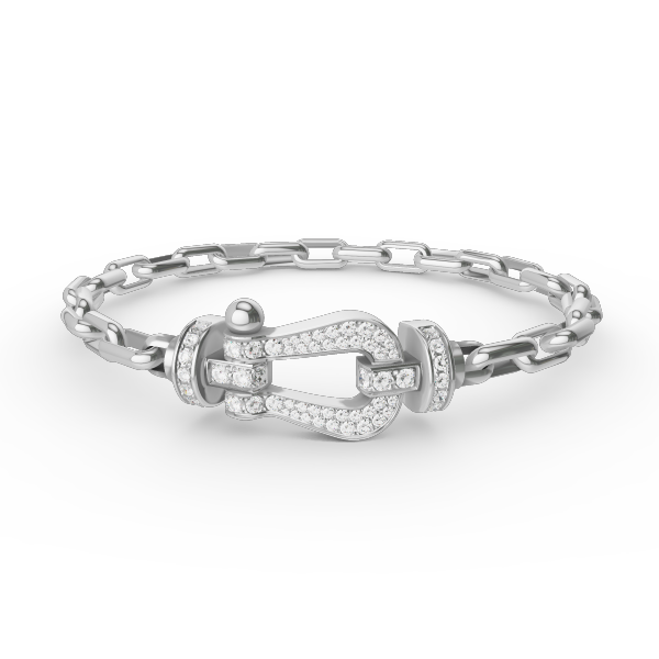 [Rosla Jewelry]FORCE LARGE HORSESHOE CLASP  METAL BRACELET