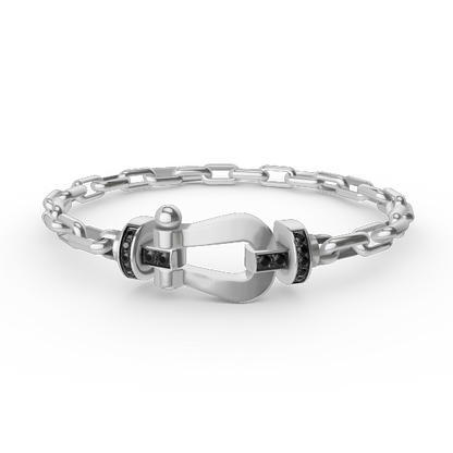 [Rosla Jewelry]FORCE LARGE HORSESHOE CLASP  METAL BRACELET