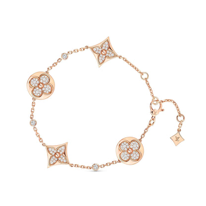 [Rosla Jewelry]STAR AND SUN 4 MOTIFS GOLD DIAMONDS BRACELET