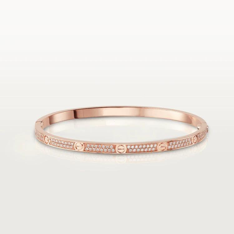 [Rosla Jewelry]LOVE BRACELET 3.65MM DIAMOND-PAVED SILVER