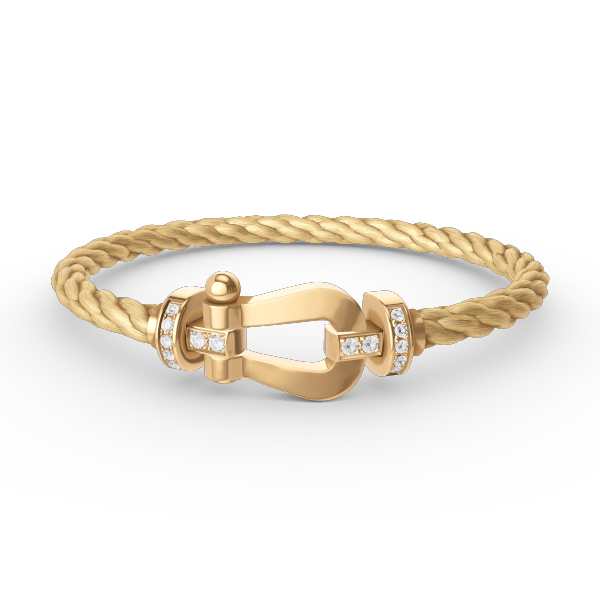 [Rosla Jewelry]FORCE LARGE HORSESHOE HALF DIAMOND BRACELET GOLD