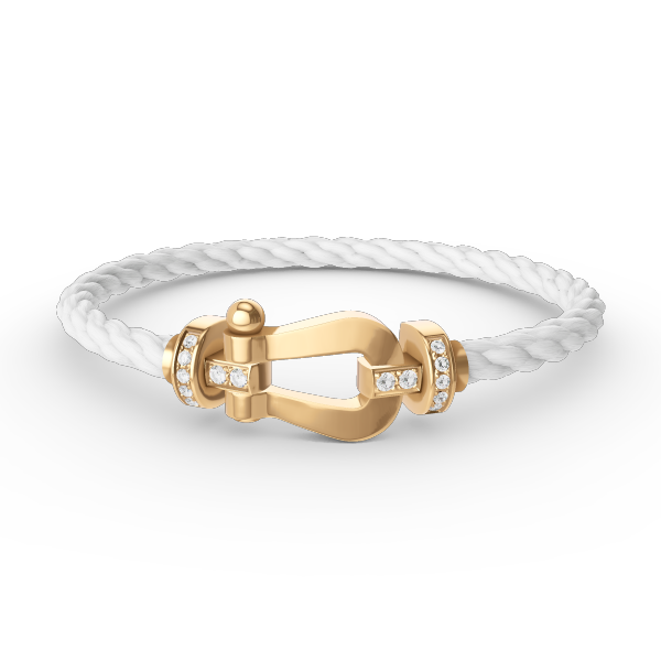 [Rosla Jewelry]FORCE LARGE HORSESHOE HALF DIAMOND BRACELET GOLD