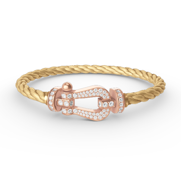 [Rosla Jewelry]FORCE LARGE HORSESHOE FULL DIAMOND BRACELET ROSE GOLD