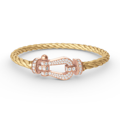 [Rosla Jewelry]FORCE LARGE HORSESHOE FULL DIAMOND BRACELET ROSE GOLD