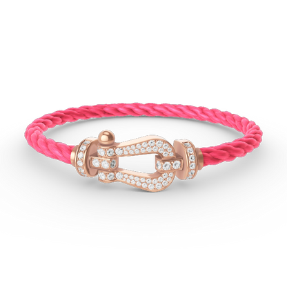 [Rosla Jewelry]FORCE LARGE HORSESHOE FULL DIAMOND BRACELET ROSE GOLD