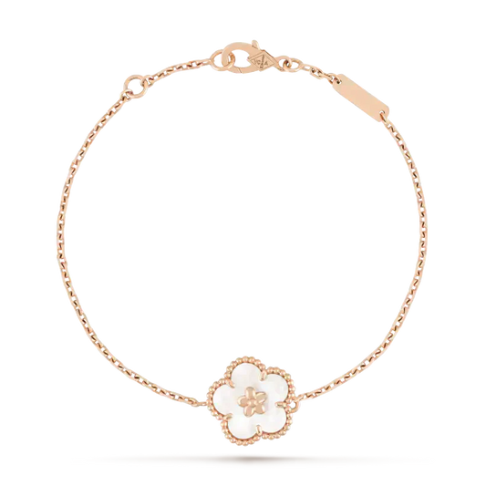 [Rosla Jewelry]LUCKY WHITE MOP PLUM BLOSSOM  BRACELET