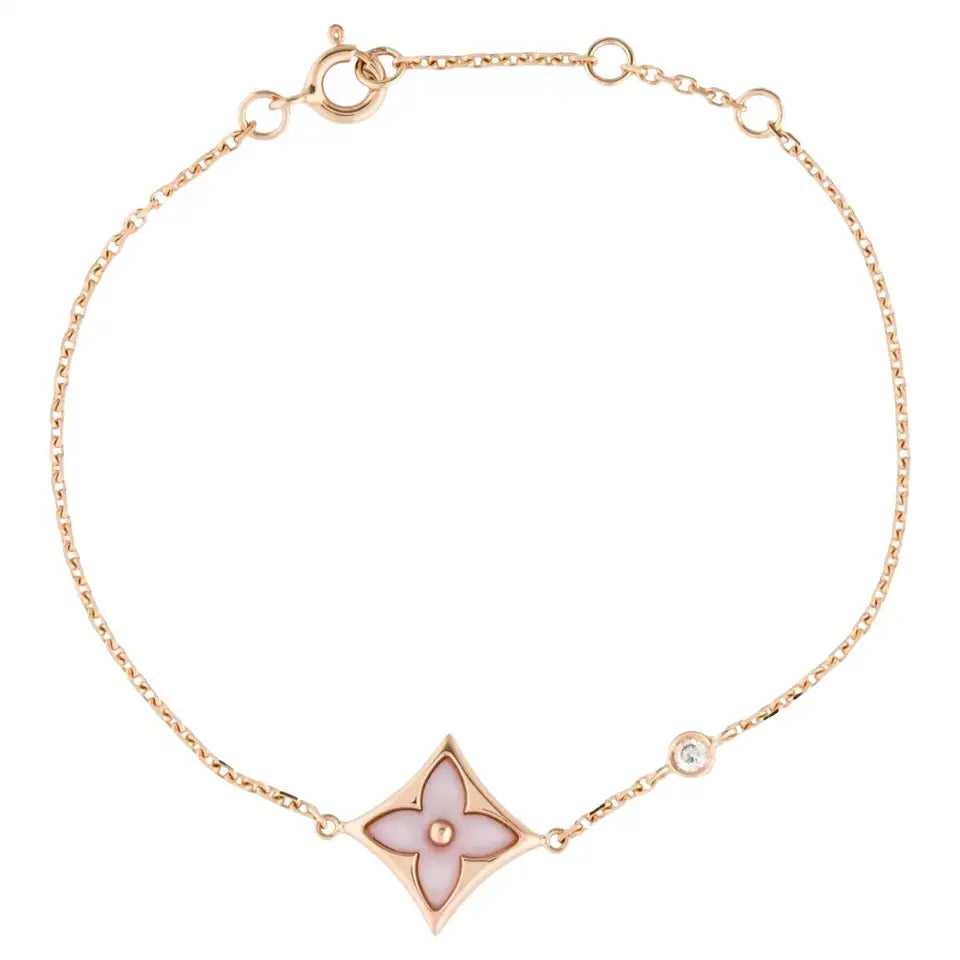 [Rosla Jewelry]STAR 1 DIAMOND PINK GOLD BRACELET