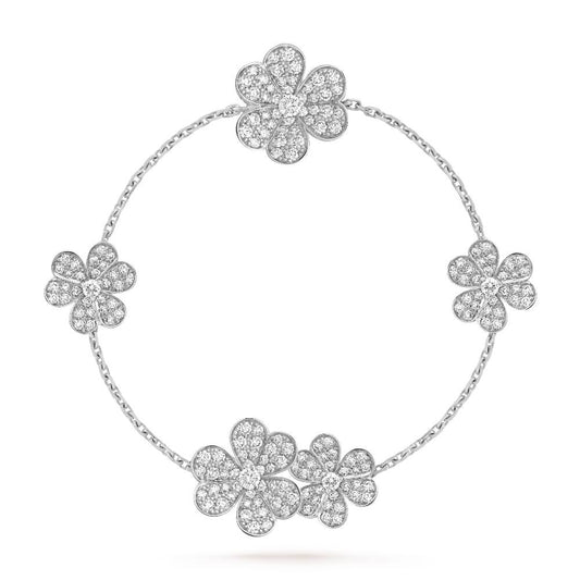 [Rosla Jewelry]FRIVOLE SILVER 5 FLOWERS BRACELET