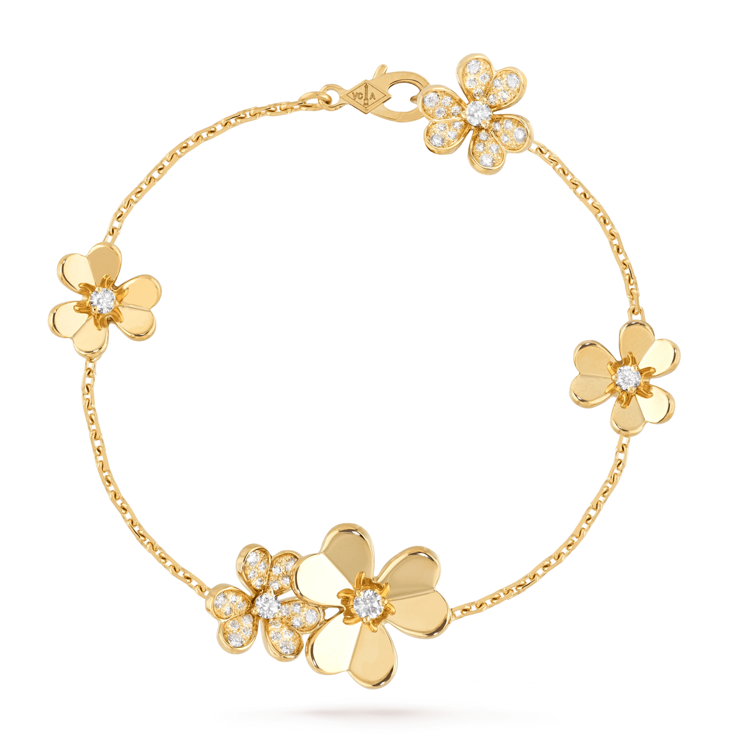 [Rosla Jewelry]FRIVOLE GOLD 5 FLOWERS BRACELET