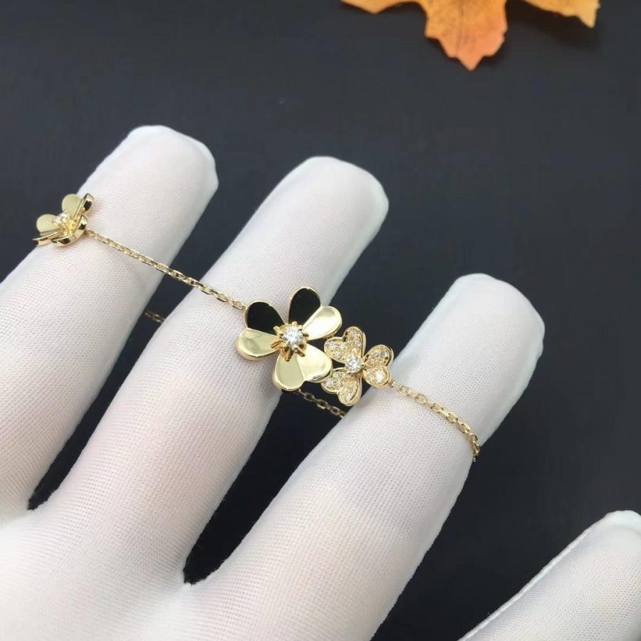 [Rosla Jewelry]FRIVOLE GOLD 5 FLOWERS BRACELET