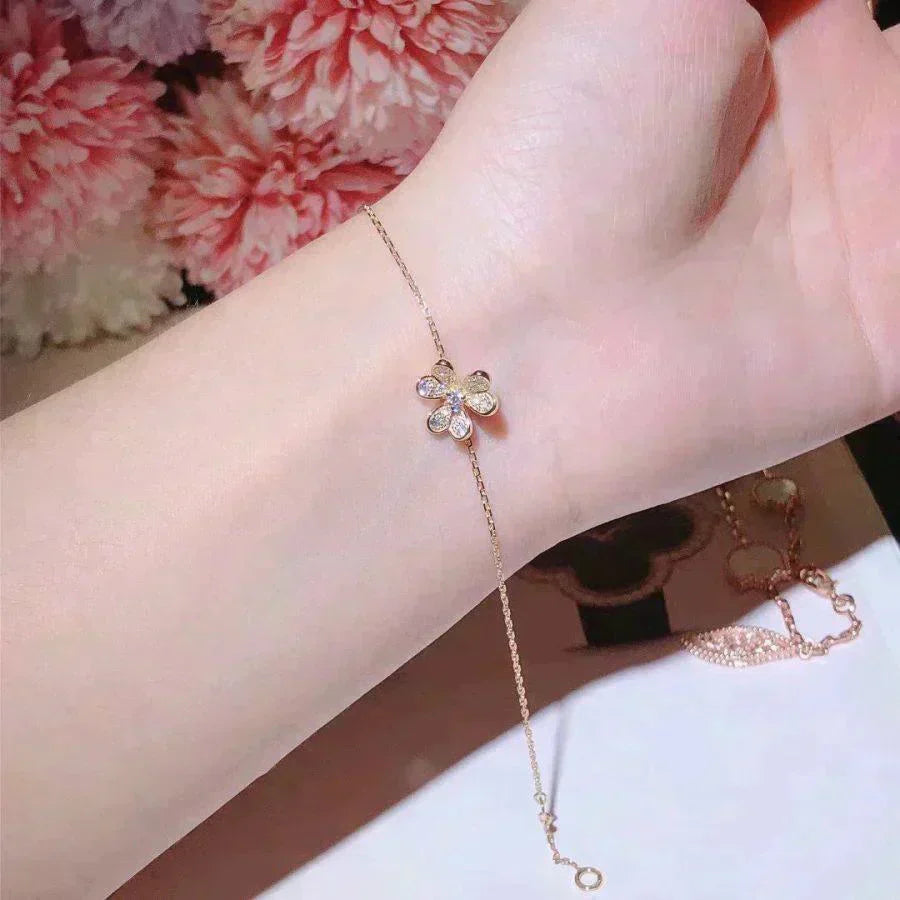 [Rosla Jewelry]FRIVOLE GOLD FLOWER DIAMOND BRACELET