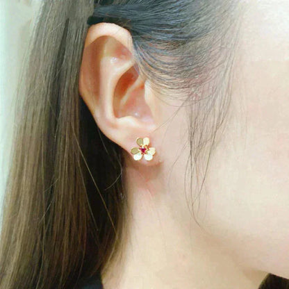 [Rosla Jewelry]FRIVOLE  FLOWER PINK EARRINGS