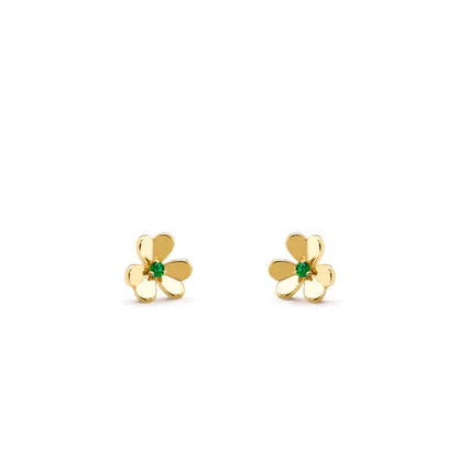 [Rosla Jewelry]FRIVOLE  FLOWER MALACHITE EARRINGS