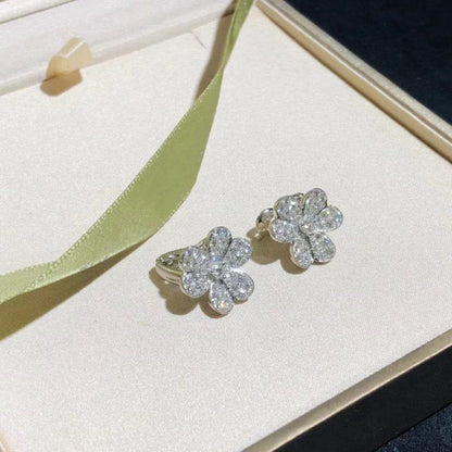 [Rosla Jewelry]FRIVOLE SILVER FLOWER DIAMOND EARRINGS