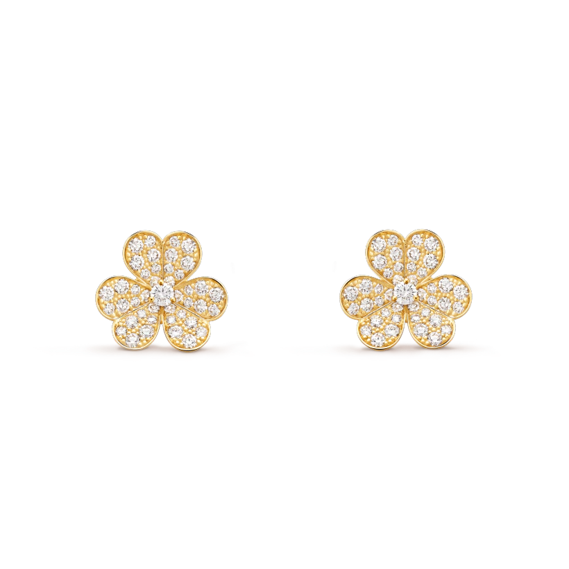 [Rosla Jewelry]FRIVOLE GOLD FLOWER DIAMOND EARRINGS