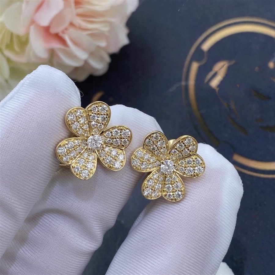 [Rosla Jewelry]FRIVOLE GOLD FLOWER DIAMOND EARRINGS