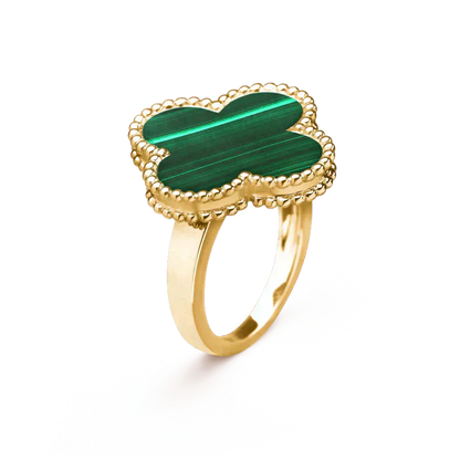 [Rosla Jewelry]CLOVER MALACHITE RING