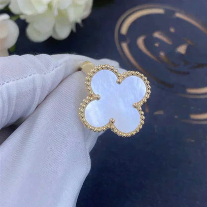 [Rosla Jewelry]CLOVER WHITE MOP RING