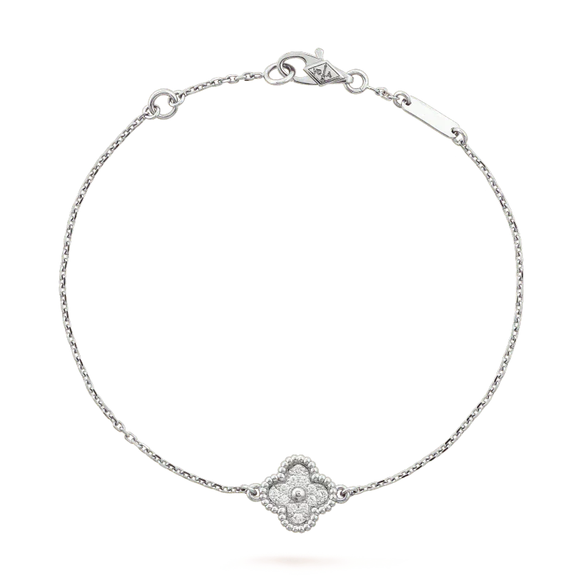 [Rosla Jewelry]CLOVER  SINGLE FLOWER BRACELET SILVER