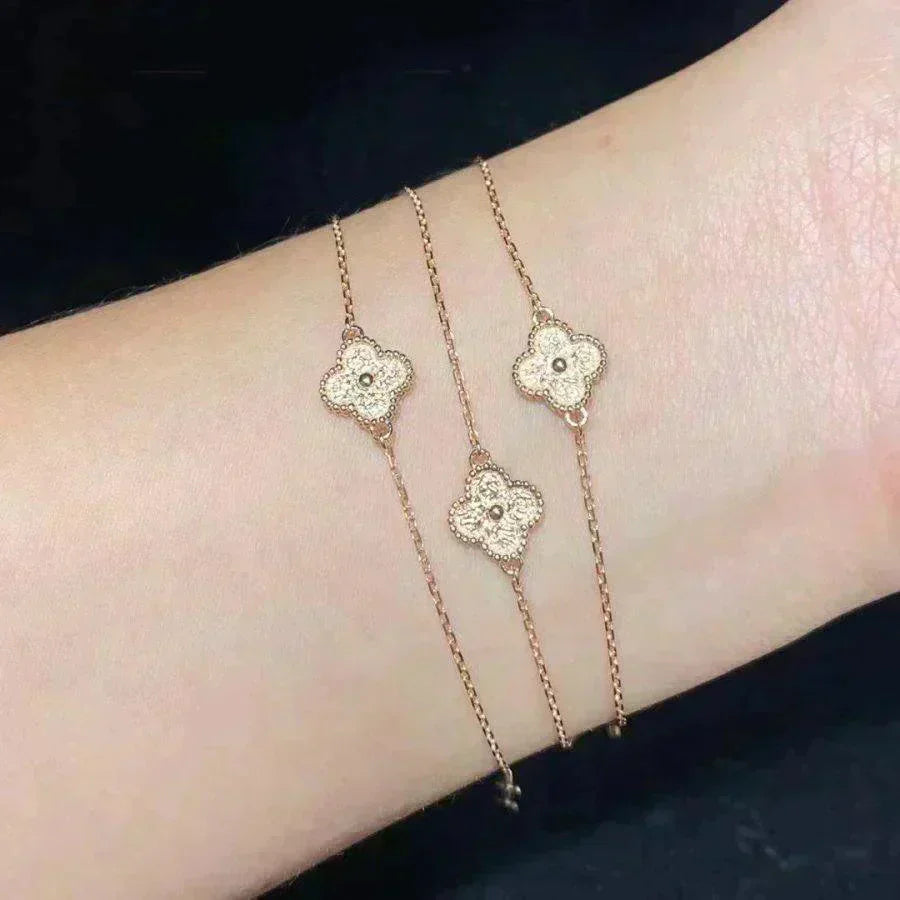 [Rosla Jewelry]CLOVER SINGLE FLOWER BRACELET