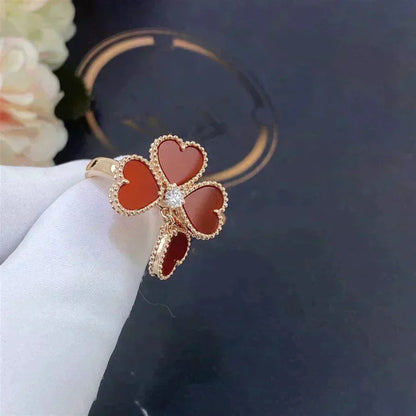 [Rosla Jewelry]SWEET CLOVER CARNELIAN RING