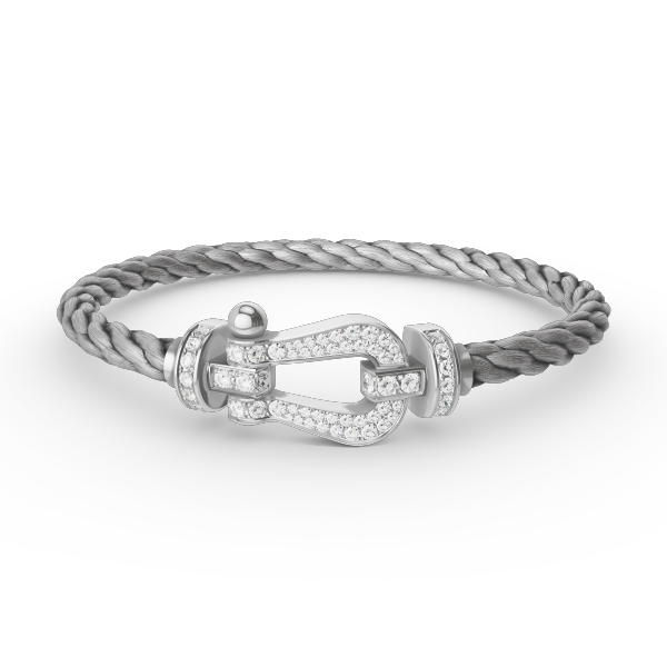 [Rosla Jewelry]FORCE LARGE HORSESHOE FULL DIAMOND BRACELET SILVER