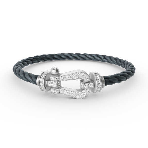 [Rosla Jewelry]FORCE LARGE HORSESHOE FULL DIAMOND BRACELET SILVER